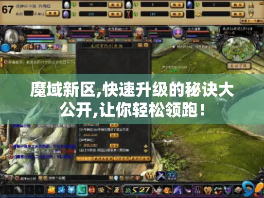 魔域新区,快速升级的秘诀大公开,让你轻松领跑！