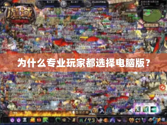 为什么专业玩家都选择电脑版？