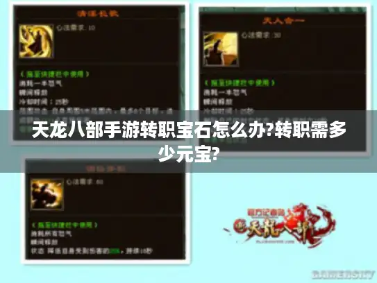 天龙八部手游转职宝石怎么办?转职需多少元宝? 天龙八部手游转职宝石怎么办?转职需多少元宝?