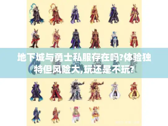 地下城与勇士私服存在吗?体验独特但风险大,玩还是不玩?