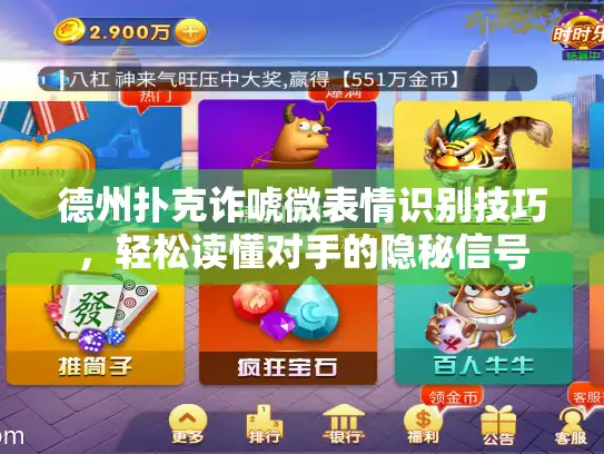 德州扑克诈唬微表情识别技巧,轻松读懂对手的隐秘信号 德州扑克诈唬微表情识别技巧,轻松读懂对手的隐秘信号