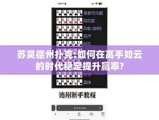苏昊德州扑克:如何在高手如云的时代稳定提升赢率?