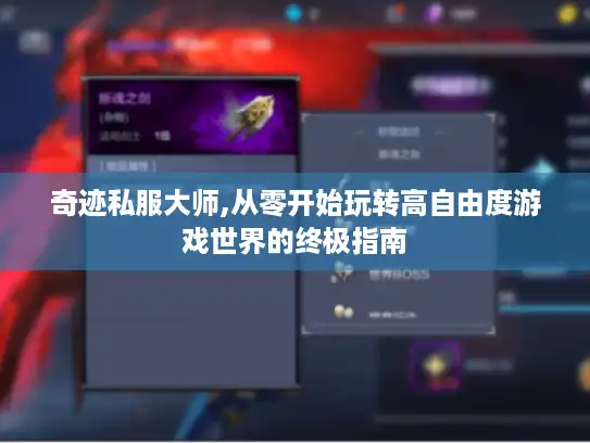 奇迹私服大师,从零开始玩转高自由度游戏世界的终极指南