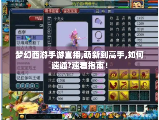 梦幻西游手游直播,萌新到高手,如何速通?速看指南！
