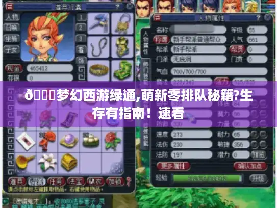 📖梦幻西游绿通,萌新零排队秘籍?生存有指南!速看 📖梦幻西游绿通,萌新零排队秘籍?生存有指南!速看