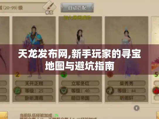 天龙发布网,新手玩家的寻宝地图与避坑指南