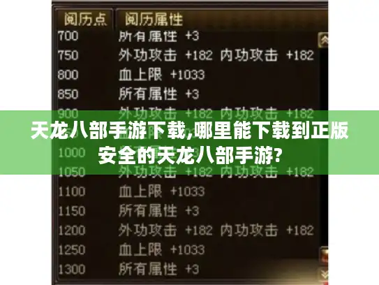 天龙八部手游下载,哪里能下载到正版安全的天龙八部手游?