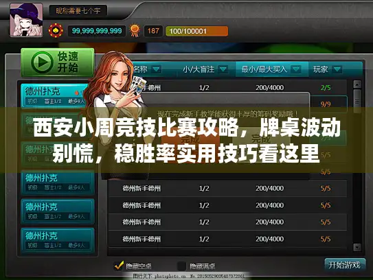 西安小周竞技比赛攻略，牌桌波动别慌，稳胜率实用技巧看这里