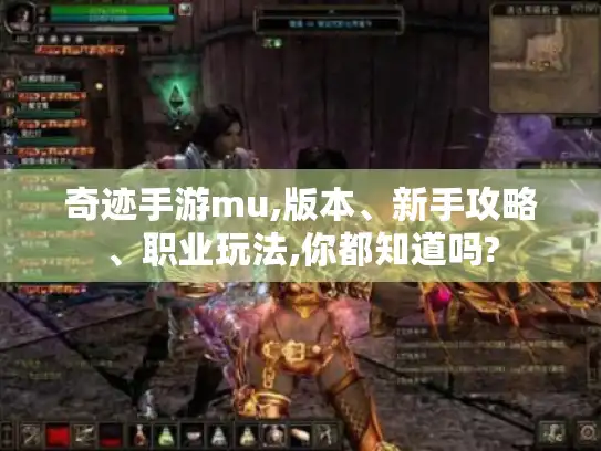 奇迹手游mu,版本、新手攻略、职业玩法,你都知道吗?
