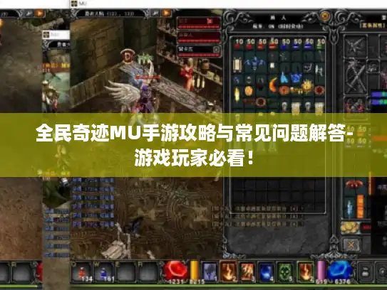 全民奇迹MU手游攻略与常见问题解答-游戏玩家必看！