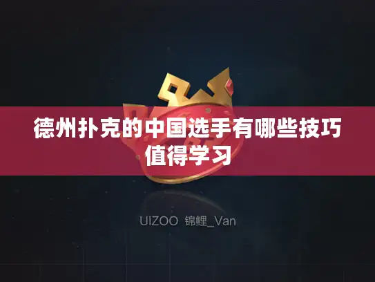 德州扑克的中国选手有哪些技巧值得学习