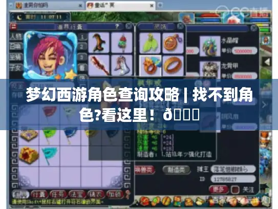 梦幻西游角色查询攻略 | 找不到角色?看这里！😜