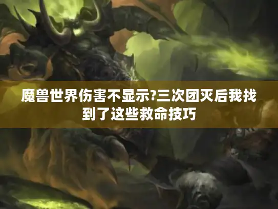 魔兽世界伤害不显示?三次团灭后我找到了这些救命技巧