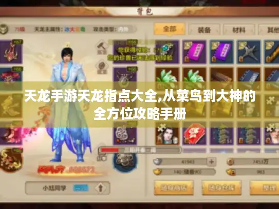 天龙手游天龙指点大全,从菜鸟到大神的全方位攻略手册