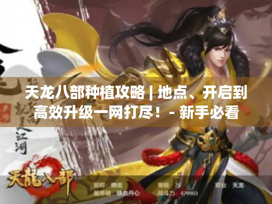 天龙八部种植攻略 | 地点、开启到高效升级一网打尽！- 新手必看