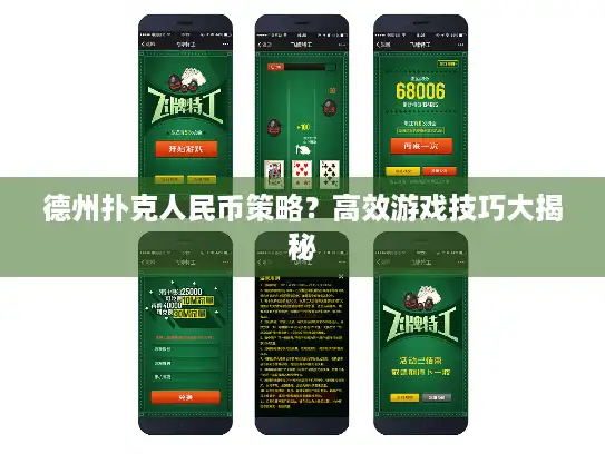 德州扑克人民币策略？高效游戏技巧大揭秘