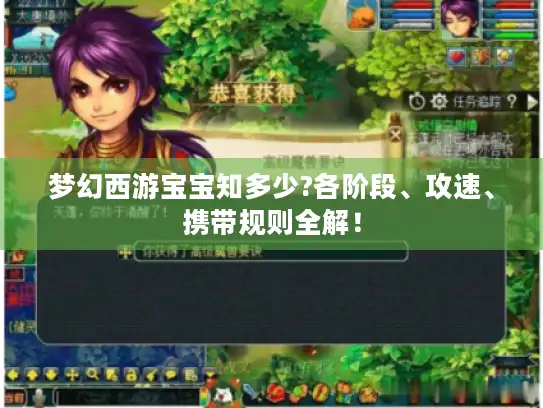 梦幻西游宝宝知多少?各阶段、攻速、携带规则全解！