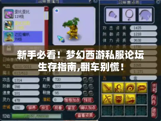新手必看！梦幻西游私服论坛生存指南,翻车别慌！