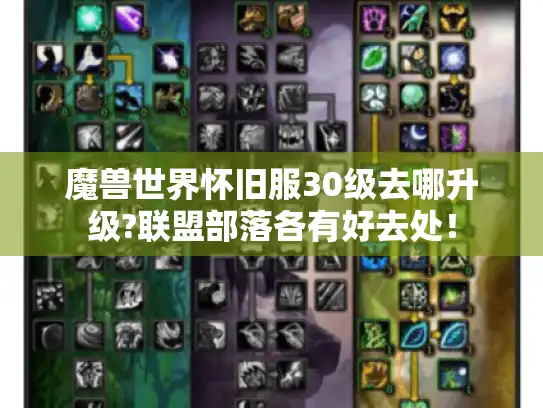 魔兽世界怀旧服30级去哪升级?联盟部落各有好去处！