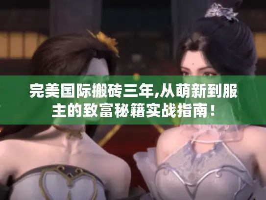 完美国际搬砖三年,从萌新到服主的致富秘籍实战指南！