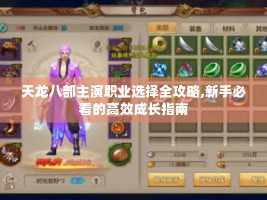 天龙八部主演职业选择全攻略,新手必看的高效成长指南