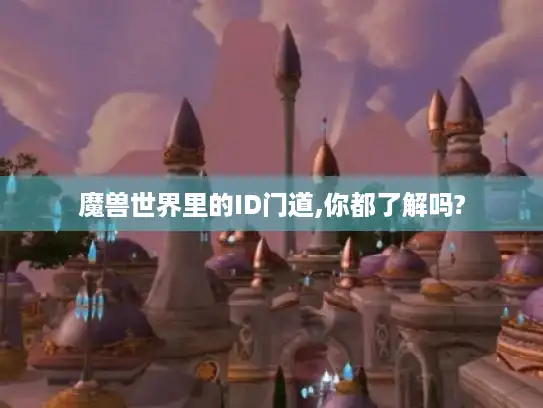 魔兽世界里的ID门道,你都了解吗?