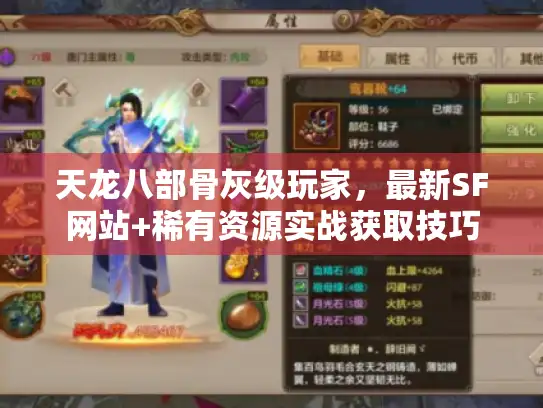天龙八部骨灰级玩家，最新SF网站+稀有资源实战获取技巧