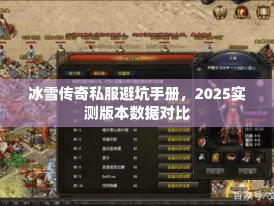 冰雪传奇私服避坑手册，2025实测版本数据对比
