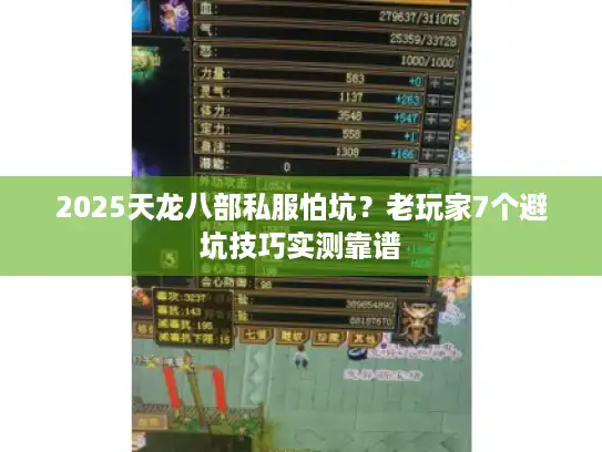 2025天龙八部私服怕坑？老玩家7个避坑技巧实测靠谱