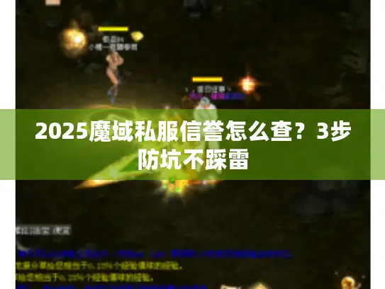 2025魔域私服信誉怎么查？3步防坑不踩雷