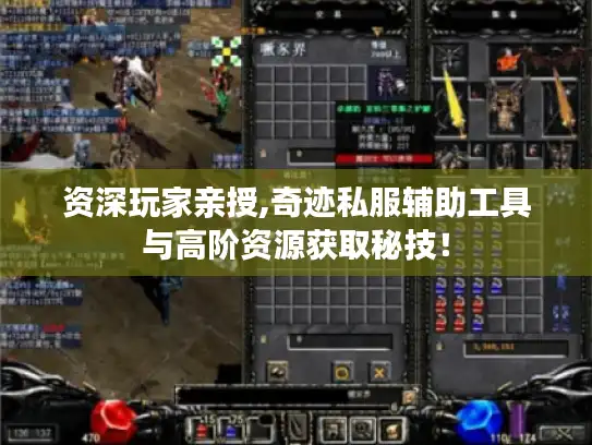 资深玩家亲授,奇迹私服辅助工具与高阶资源获取秘技! 资深玩家亲授,奇迹私服辅助工具与高阶资源获取秘技!
