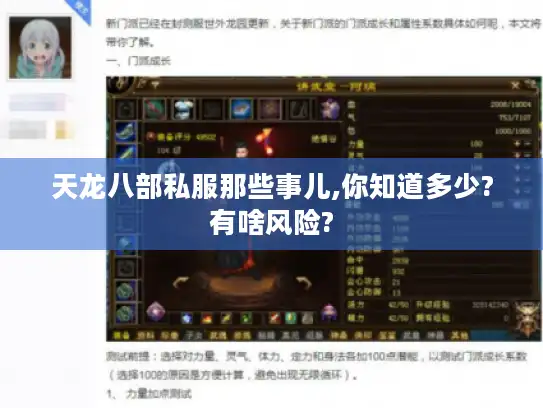 天龙八部私服那些事儿,你知道多少?有啥风险? 天龙八部私服那些事儿,你知道多少?有啥风险?