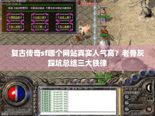复古传奇sf哪个网站真实人气高？老骨灰踩坑总结三大铁律