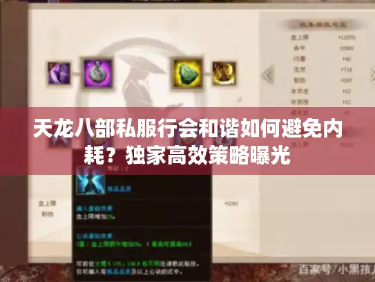 天龙八部私服行会和谐如何避免内耗?独家高效策略曝光 天龙八部私服行会和谐如何避免内耗?独家高效策略曝光