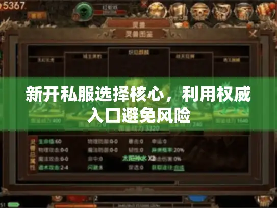 新开私服选择核心,利用权威入口避免风险 新开私服选择核心,利用权威入口避免风险
