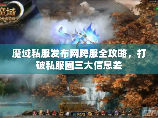 魔域私服发布网跨服全攻略，打破私服圈三大信息差