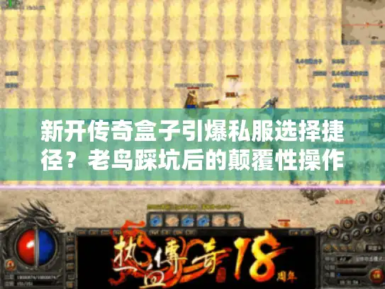 新开传奇盒子引爆私服选择捷径？老鸟踩坑后的颠覆性操作