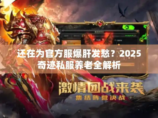 还在为官方服爆肝发愁？2025奇迹私服养老全解析
