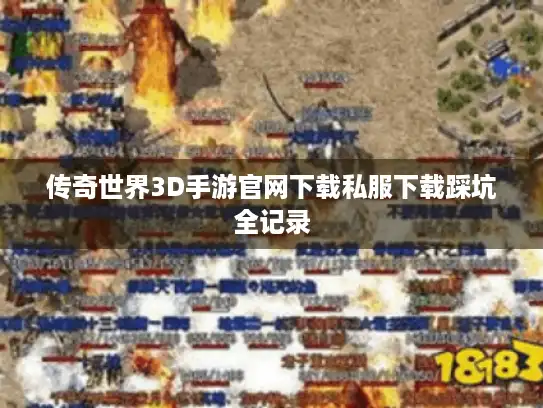 传奇世界3D手游官网下载私服下载踩坑全记录