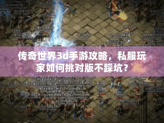 传奇世界3d手游攻略，私服玩家如何挑对版不踩坑？