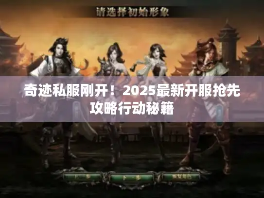 奇迹私服刚开！2025最新开服抢先攻略行动秘籍
