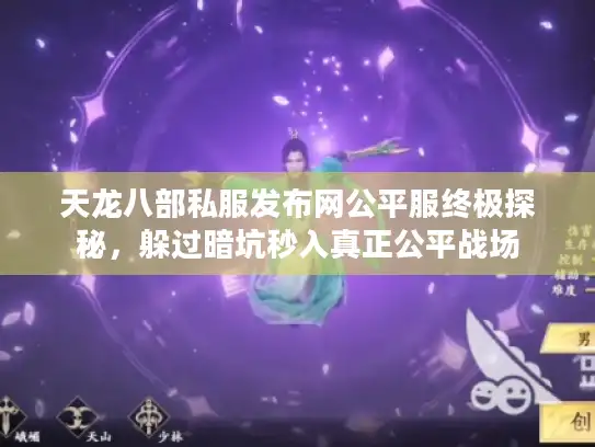 天龙八部私服发布网公平服终极探秘，躲过暗坑秒入真正公平战场