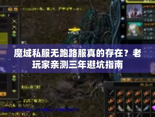 魔域私服无跑路服真的存在？老玩家亲测三年避坑指南