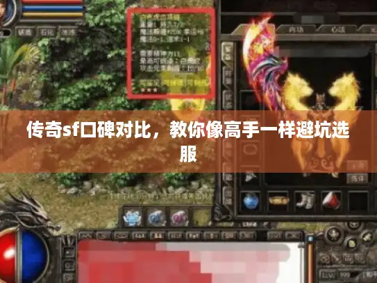 传奇sf口碑对比，教你像高手一样避坑选服