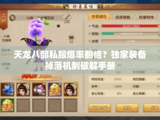 天龙八部私服爆率翻倍？独家装备掉落机制破解手册