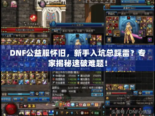 DNF公益服怀旧,新手入坑总踩雷?专家揭秘速破难题! DNF公益服怀旧,新手入坑总踩雷?专家揭秘速破难题!