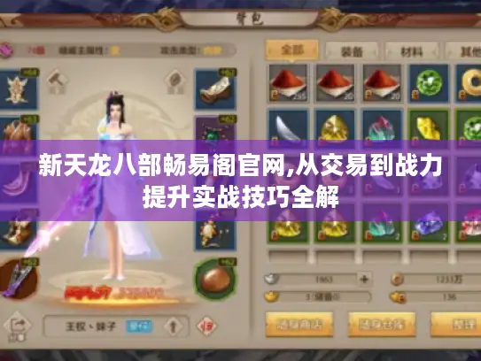 新天龙八部畅易阁官网,从交易到战力提升实战技巧全解