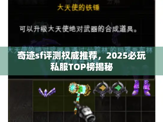奇迹sf评测权威推荐，2025必玩私服TOP榜揭秘
