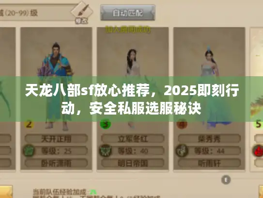 天龙八部sf放心推荐，2025即刻行动，安全私服选服秘诀