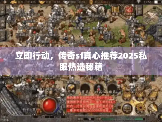 立即行动，传奇sf真心推荐2025私服热选秘籍